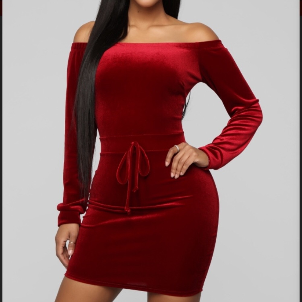 NWT Fashion Nova Velvet Dress - Picture 8 of 8